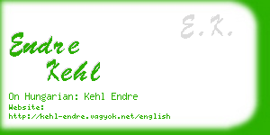 endre kehl business card